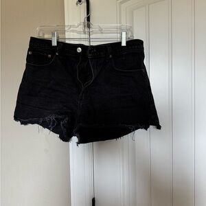 Abercrombie Black Denim Mom Short